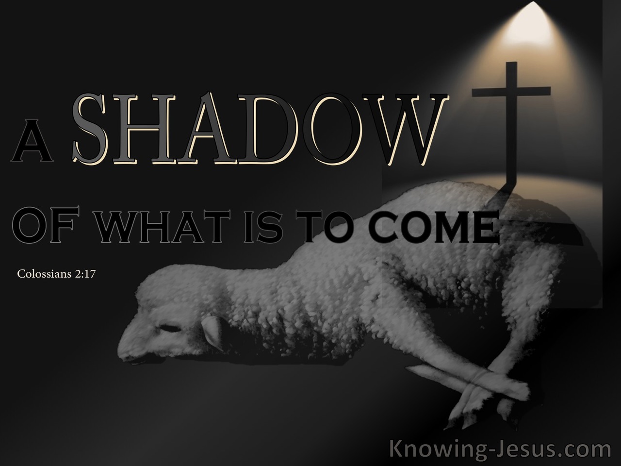 Colossians 2:17 A Shadow Of The Substance To Come (gray)